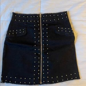 Studded black skirt